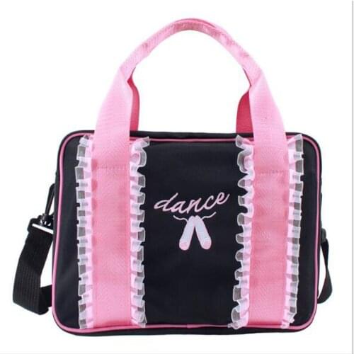 Embroidery Shoes Dancing Bags Kids Lace Message Shoulder Ballet Bag Women Dance Bag Girls Training Handbag