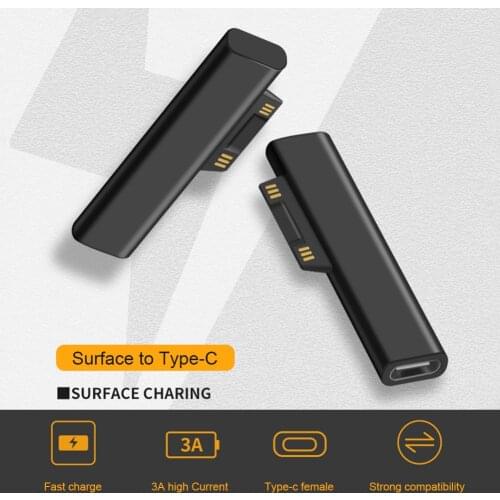 USB Type C PD Fast Charging Plug Converter for Microsoft Surface Pro 3 4 5 6 Go USB C Female Adapter Connector for Surface Book