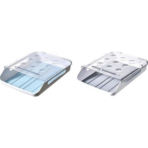 21 Grid Egg Rack Holder Automatic Rolling Egg Container Stackable Egg Storage Tray Kitchen Fridge Egg Storage Box