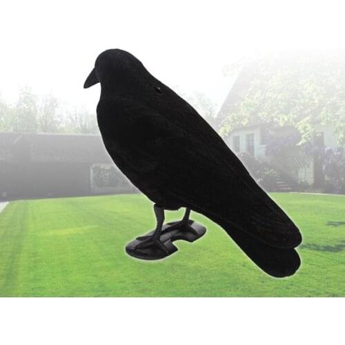 Tree PE Crow Decoy Hunting Decoy Black Realistic Garden Fake Bird Hunting Creative Trap Scarecrow Outdoors Target