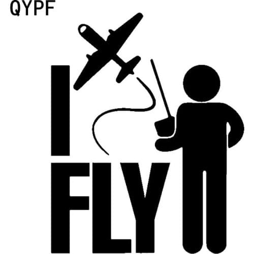 QYPF 12.9cm*16.1cm I FLY People Remote Control Gigantic Helicopter Vinyl Car Sticker Delicate Decal Pattern Style C18-0700
