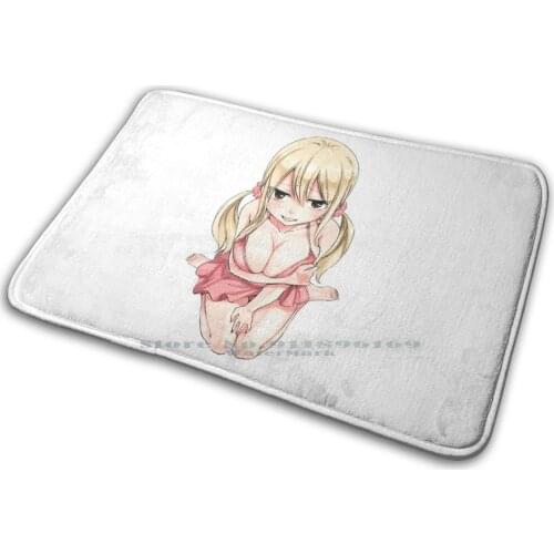 Fairy Tail-Lucy Heartfilia Hentai Ecchi Mat Rug Carpet Anti-Slip Bedroom Entrance Door Mat Fairy Tail Lucy Anime Natsu Fairy