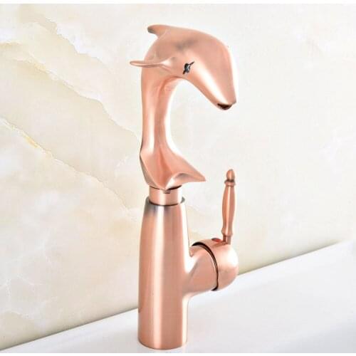 Bathroom Sink Basin Faucets Contemporary Antique Red Copper Faucet Mixer Water Tap Single Handle Hot And Cold Tap Nsf850