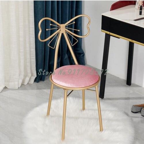 Yingxu net red ins makeup chair dressing table stool bedroom home modern minimalist bow chair nail chair