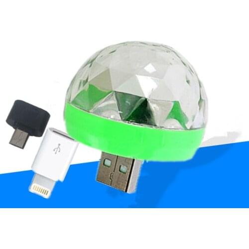 LED Car USB Atmosphere Light DJ RGB Mini Colorful Music Sound Lamp USB-C Phone Surface for Festival Party Karaoke