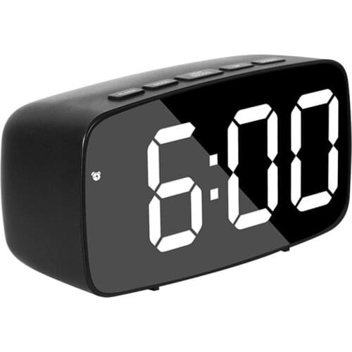 LED Large Mirror Alarm Clock Multi-function LED Durable Electronic Easy-to-use Clock Brightness Digital Display