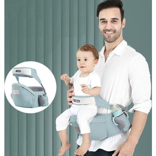 Baby Seat Stool Breathable Front Holding Baby Waist Stool with Safety Belt and Shoulder Belt Waist Protection Four Seasons