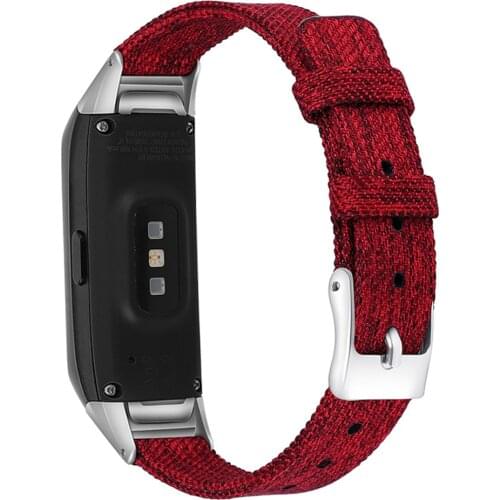 Canvas Nylon Watch Strap Bracelet for Samsung Galaxy Fit SM-R370 Watch Replacement Wristband Strap