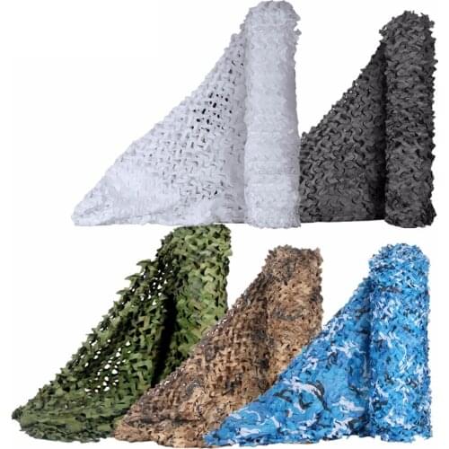 Reinforced Camouflage Nets Military White Black Blue for Hunting Army Garden Shade Hiding Mesh Camo Netting