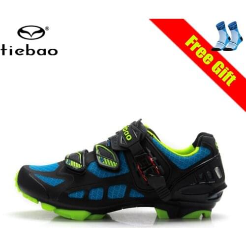 Tiebao Cycling Shoes Men Mountain Bike Sneakers Sapatilha Ciclismo Mtb Breathable Self-locking Professional Riding Bike Shoes
