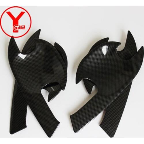 YCSUNZ carbon Door Handle Cover Sticker door handle protector accessories For Ford Everest Ranger wildtrak T7 2017 2016-2018