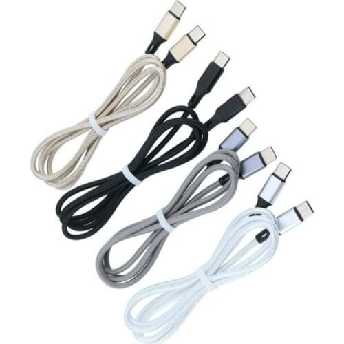 1M USB Type C to USB-C Cable For Samsung S20 Huawei Xiaomi Redmi Note 8 2A Fast Quick Charger Cord Wire PD Type-c Cables 200pcs