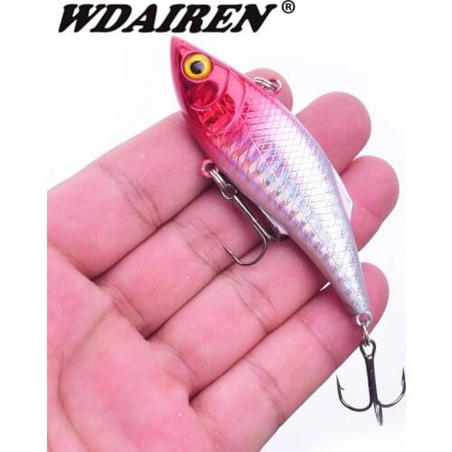 1Pcs 7.5cm 9.5g VIB lure Sinking Fishing Wobbler rattling Winter Artificial Vibration Bass bait Rattle Baits Crankbaits tackle