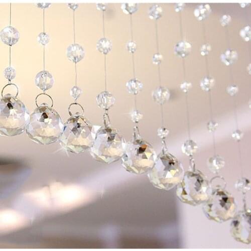1PCS Glass Crystal Beads Curtain Window Door Curtain Passage Wedding Backdrop