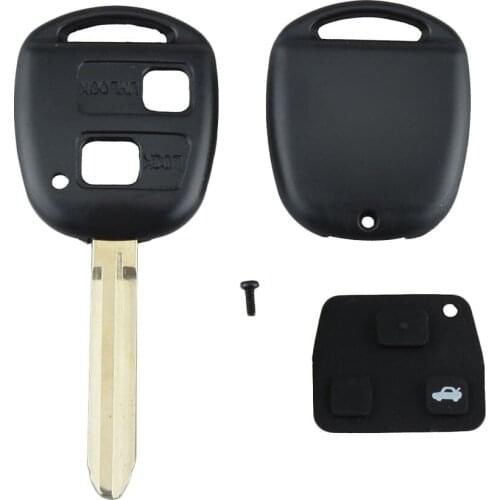 2 Button Car Key Remote Fob Shell Case For TOYOTA Portable Car Key Case Rubber Button Pad
