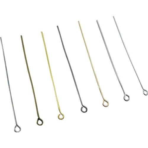 200Pcs/Lot 7 Colors Copper Eye Headpin DIY Jewelry Finding Flat Head Pins Tassel Earrings Head Pins For Jewelry Making Supplies