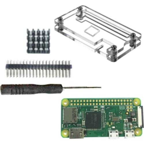 For Raspberry Pi Zero W Kit 5MP HeatSinks Screwdriver Zero Case Cable 15cm