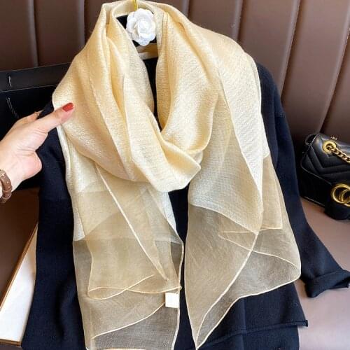 Brand 2020 Hijab Adult Pashmina Solid Winter New Silk Scarves For Women Autumn And Winter Bandana Poncho Shawl Foulard Femme