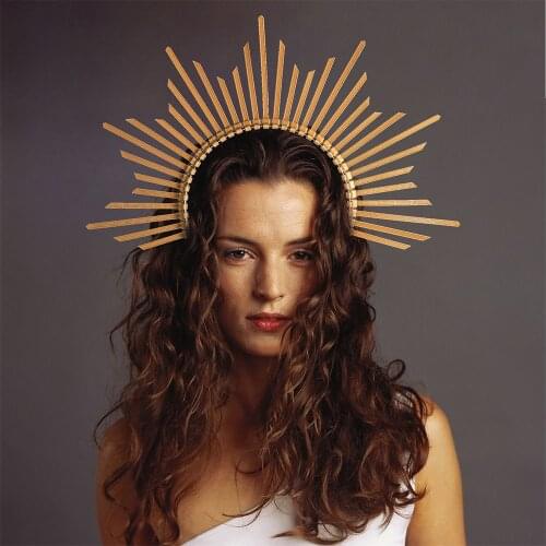 Crown Headband Golden Halo Hair Accessories, Mary Halo Goddess Crown Wedding Party Headwear, Halloween Costume