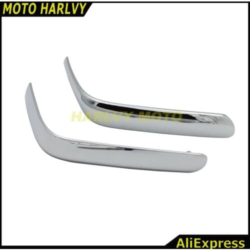 Chrome Aluminum Motorcycle Rear Saddlebag Panel Moldings Decoration Strips case for Honda GL1800 GOLDWING 2001-2011