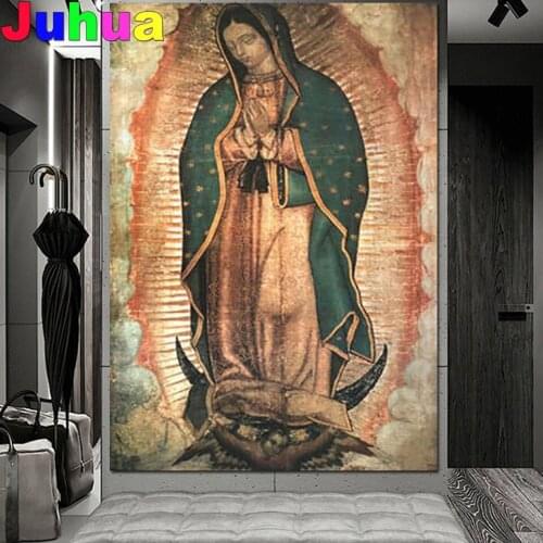 Full Square Drill 5D DIY Diamond Christian Virgin Mary Painting Picture Embroidery Mosaic Cross Stitch Craft Wall Art Decoration
