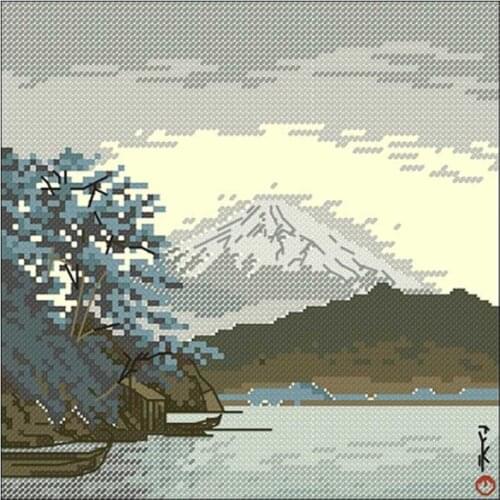 Lake and mountains patterns Counted Cross Stitch 11CT 14CT DIY Chinese Cross Stitch Kits Embroidery Needlework Sets