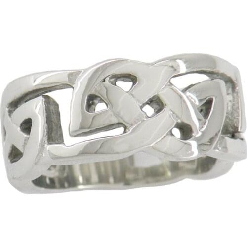 Fanssteel Stainless steel jewelry wave Infinity Band Ring FSR06W53
