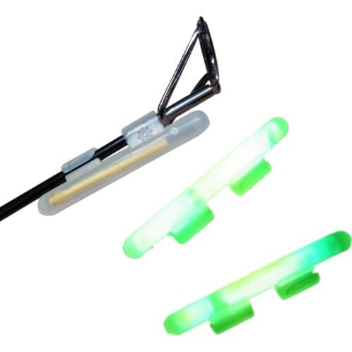 CLIP-ON Fluorescent Light stick 50 Packs 100Pcs Fishing Glow Stick Size M L XL Dry Type Luminous Tubes Snap On Fishing Rods Top