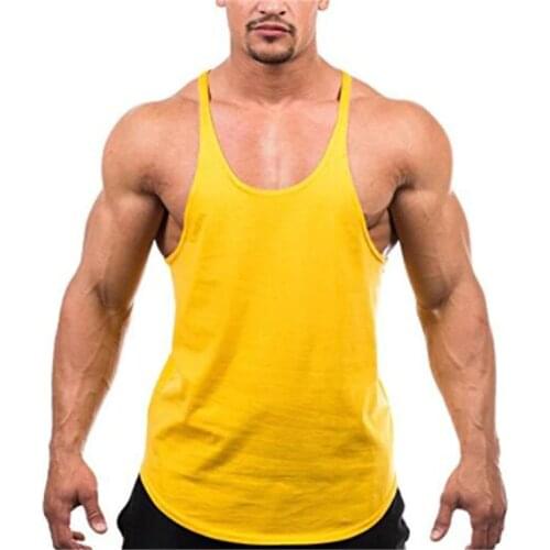 Bodybuilding Tank Tops Men Y back Anime Tops Sportswear Vest Fitness Clothing gym stringer singlets
