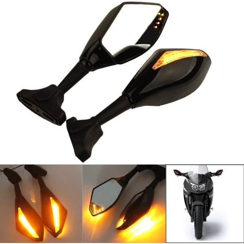 Motor Accessories Motorcycle LED Turn Signals Rearview Sport Bike Mirrors for HONDA SUZUKI KAWASAKI YAMAHA Ducati