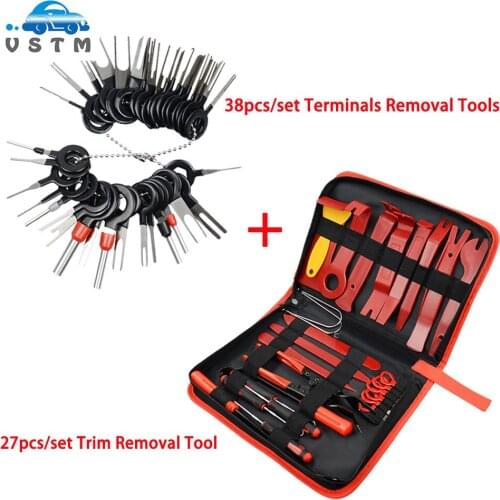 65pcs/set Car Audio Radio Repair Tool Kit Interior Door Panel Trim Dash Audio Removal Installer Pry Tool Repair Hand Tools Kit