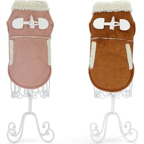 Pet Dog Clothes Winter Jackets Suit Warm Fleece Vest Velet Small Dog Motorcycle Waistcoat Coat Clothing Coats NEW Supplies Pets