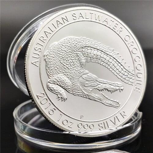 Australian Crocodile Commemorative Coin Commemorative Medal Handicraft Animal Coin Collection