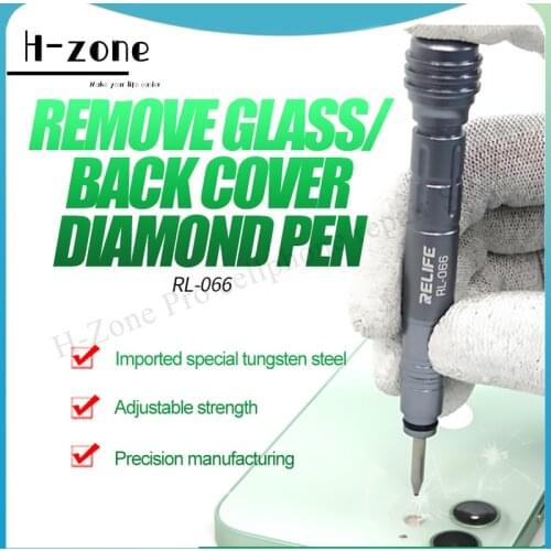 RELIFE RL-066 Glass Breaking Pen for IPhone 11 12 for Huawei Cell Phone Rear Housing Battery Glass Cover Breaker Blasting Tools