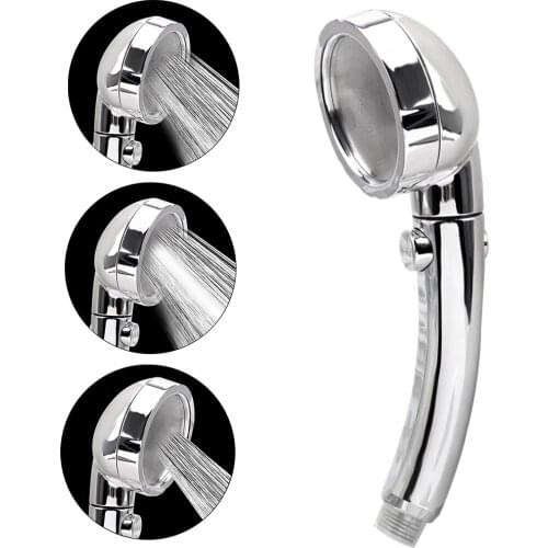 High Pressure Handheld Shower Head 360 Degrees Rotating Adjustable Three Modes Water Saving