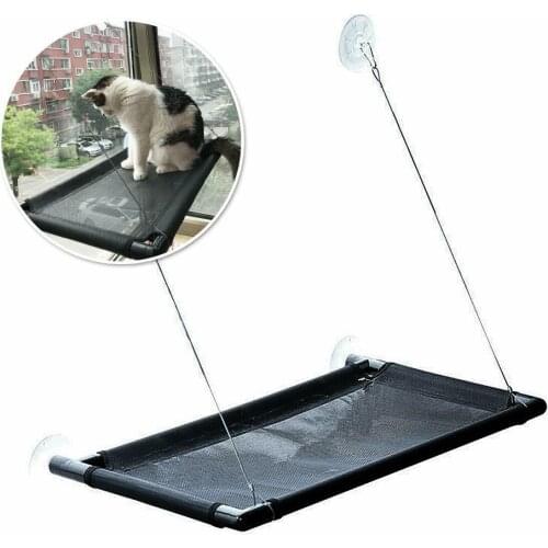 Cat Hammock Window Resting Seat Perch Cat Mesh Bed for Indoor Cats Sleeping Durable Heavy Duty Suction Cups Cat Bed