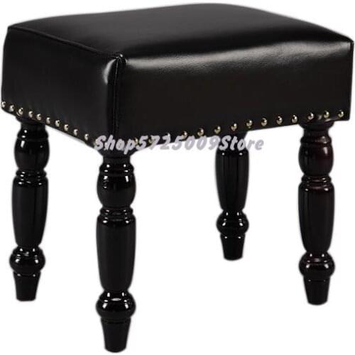Nordic makeup stool simple modern dressing table stool household ins shoe changing stool fitting room stool solid wood nail stoo