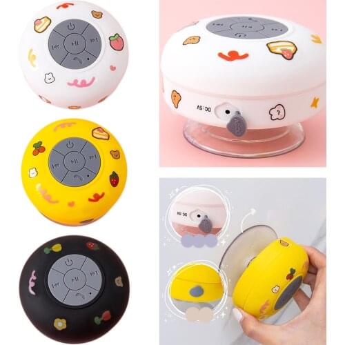 Waterproof Bluetooth Shower Speaker Water Resistant Speaker w/ Suction Cup