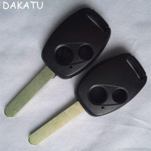 DAKATU Replacement Remote Key Shell For Honda Accord CRV Fit Civic Pilot Odyssey Fob Key Case 2 Button With Sticker