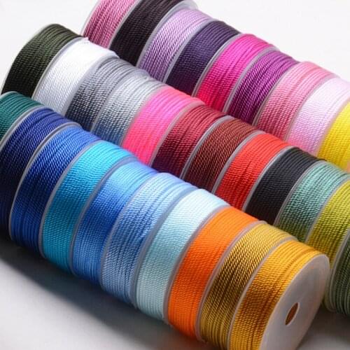 1.5mm 2mm 3mm Nylon String Satin Silk Braided Cord Binding Rope Strap For Jewelry Making Bracelet