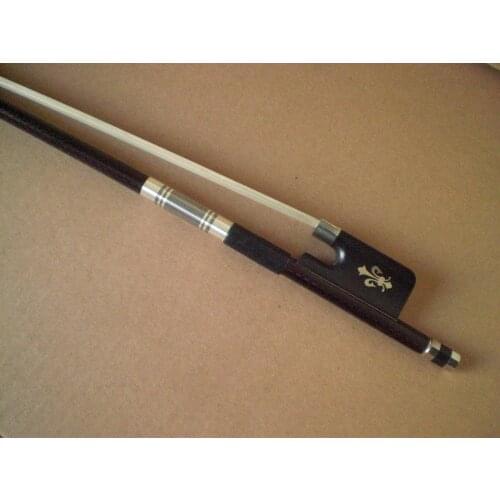 1 PC Quality Coffee Color Carbon Fiber Cello Bow 4/4 White Bow Hair