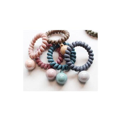 120pcs/lot DIY Multi Scrub Balls Pearl Rubber Bands Elasticity Simple Telephone Line Hair Rings Styling Tools Accessories HA760