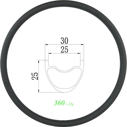 650B 30mm X 25mm tubeless carbon rim SUPER LIGHT 350g hookless clincher 3K UD 12K matt glossy 24 28 32 Holes 27.5" MTB XC wheel