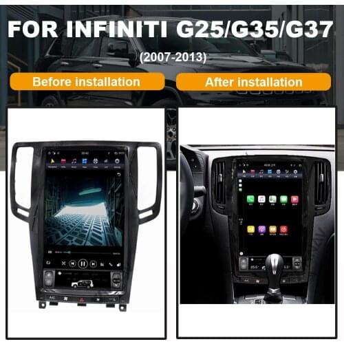 13.6 inch Android System vertical screen car GPS navigation For Infiniti G25 G35 G37 2007-2013 multimedia player