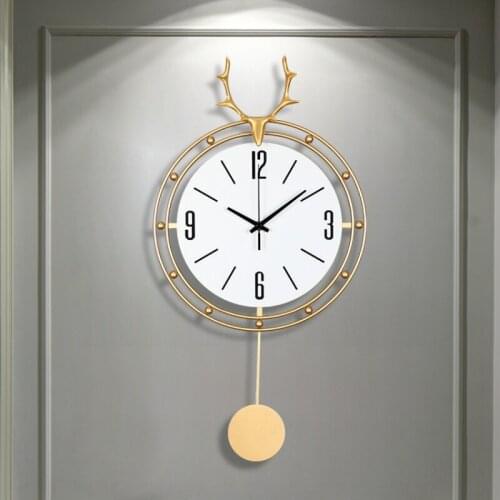 Nordic Digital Wall Clock Modern Design Silent Gold Luxury Wall Clock Pendulum Minimalist Living Room Wandklok Home Decor AD50WC