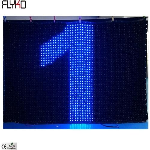 Flyko High Quality Folding Led Display P50mm 2x3m used in wedding decoration led video curtain