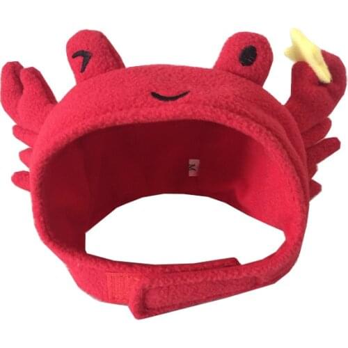Pet Dog Halloween Costume Cap Lovely Hat For Puppy Teddy Red Crab Dog Cat Grooming Accessories Apparels