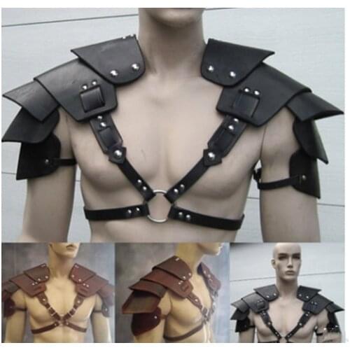 Medieval warriors leather armor three-dimensional shoulder belt armor Roman combat dress warriors Corset jacket