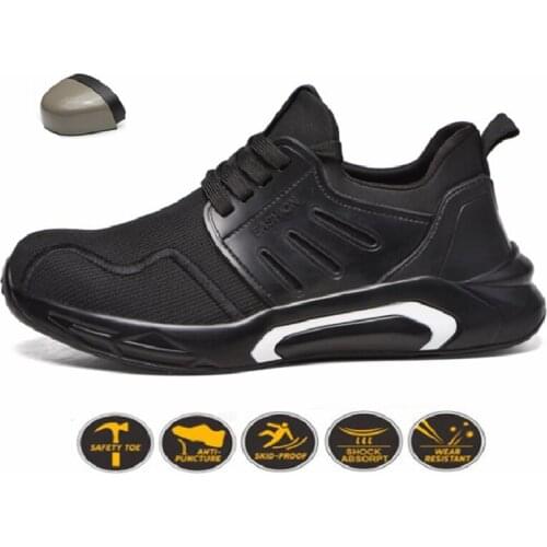 Fashion Work Safety Shoes Safety Boots Men Steel Toe Shoes Light Outdoor Sneakeres Puncture-Proof Non-slip Indestructible Shoes