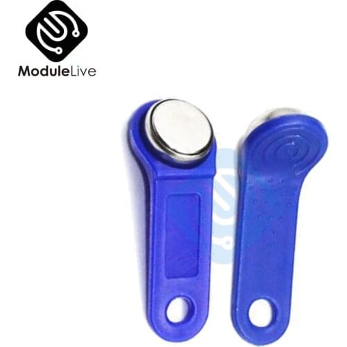 New 1pc DS1990A-F5 TM Card iButton Tag with wall-mounted holder Blue M97